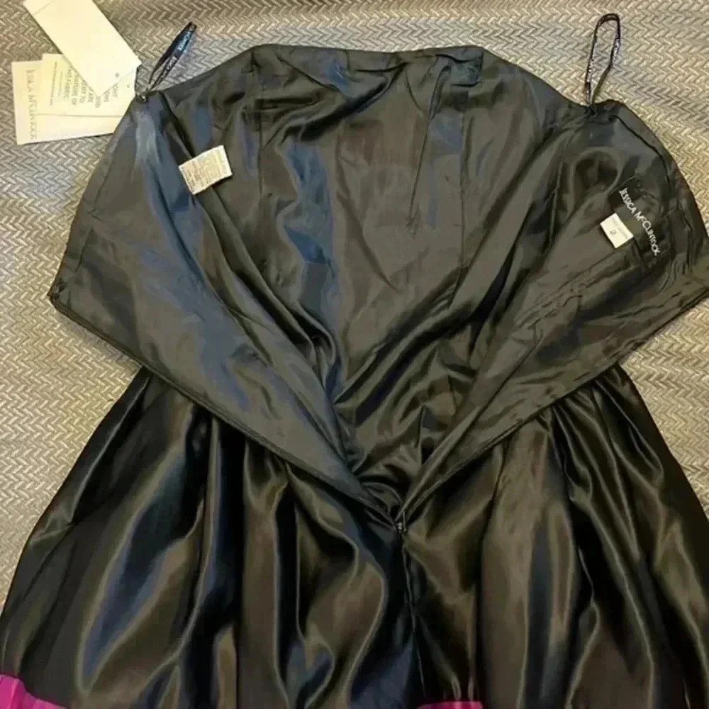 Jessica McClintock Strapless Fit & Flare Cocktail Dress Lace Trim Size 2 NWT - Picture 5 of 11